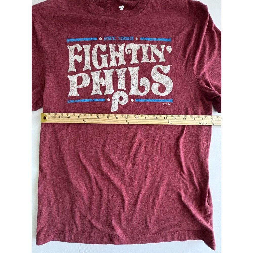 Mens Philadelphia Phillies T Shirt M Burgundy Fanatics Fightin Phils MLB - Picture 4 of 11